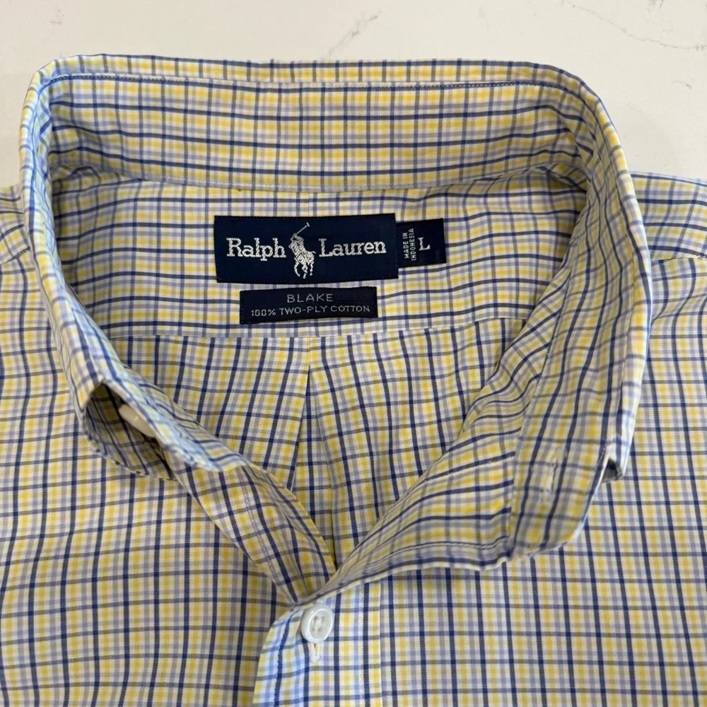 Polo Ralph Lauren Men’s Blake 100% Cotton Button Down Shirt - Large
